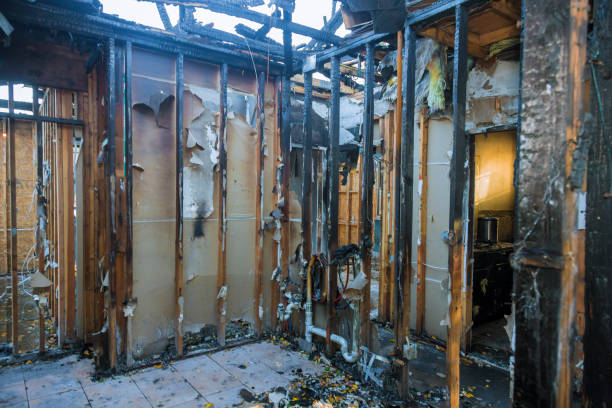 Professional Fire Damage Removal technician working in Hampton, MD